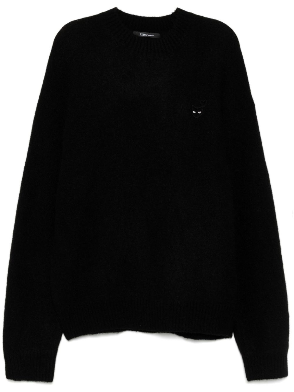 ZZERO BY SONGZIO love panther hand-stitch jumper - Black