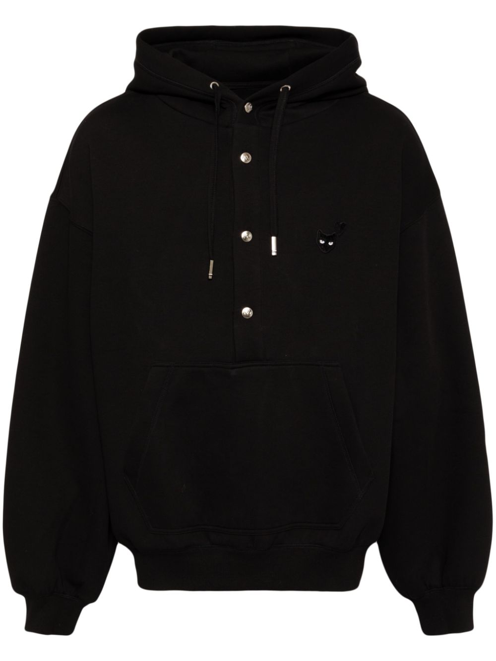 ZZERO BY SONGZIO love panther multi snap hoodies - Black von ZZERO BY SONGZIO