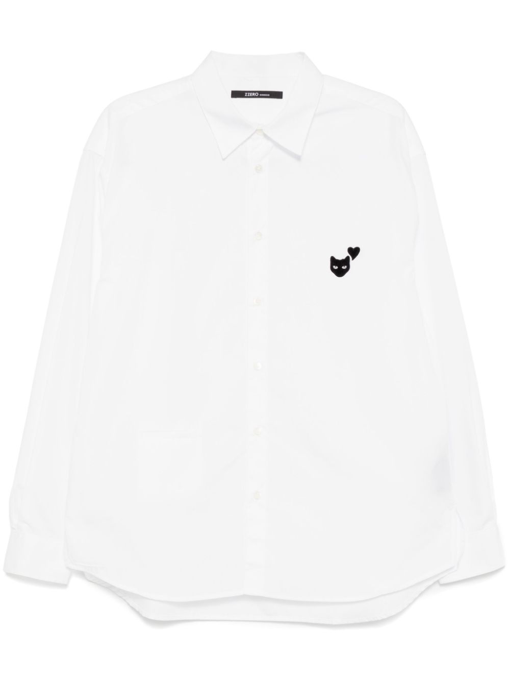 ZZERO BY SONGZIO love panther semi-over shirt - White von ZZERO BY SONGZIO