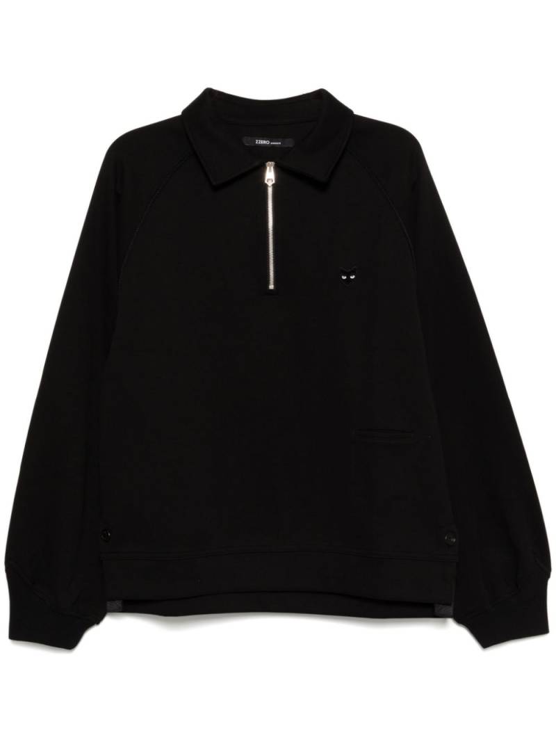 ZZERO BY SONGZIO panther hand rope collared neck sweatshirt - Black von ZZERO BY SONGZIO