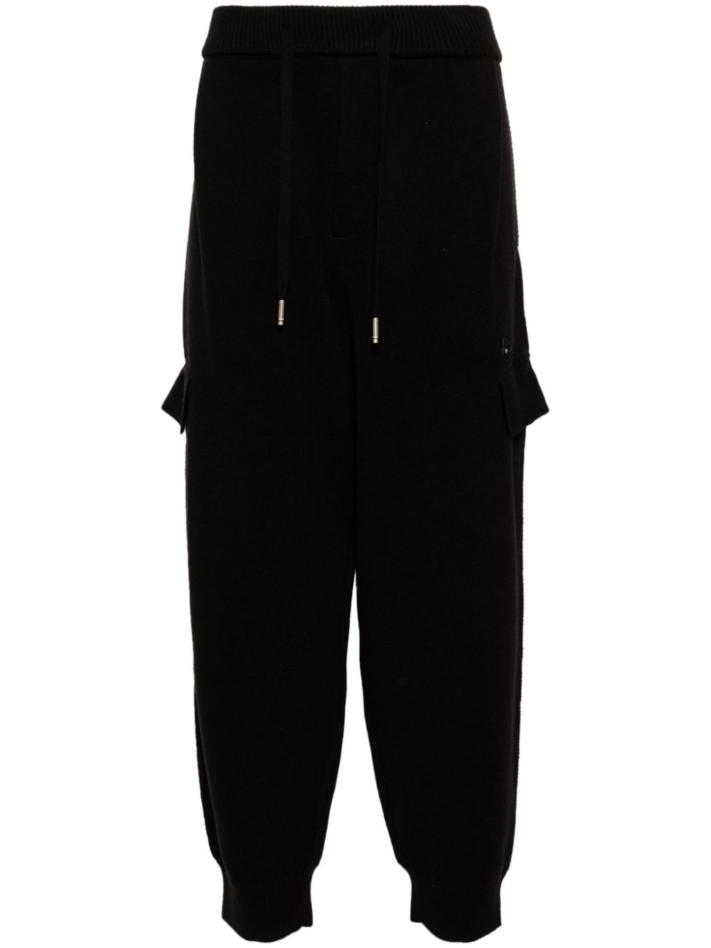 ZZERO BY SONGZIO panther knitted track pants - Black von ZZERO BY SONGZIO