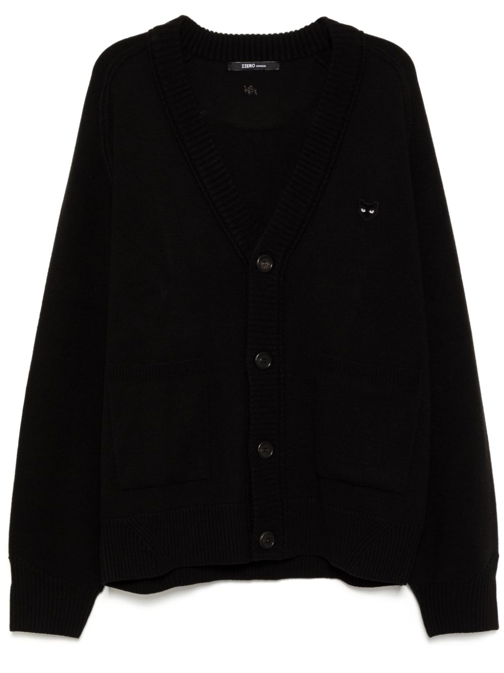 ZZERO BY SONGZIO panther raglan cardigan - Black von ZZERO BY SONGZIO