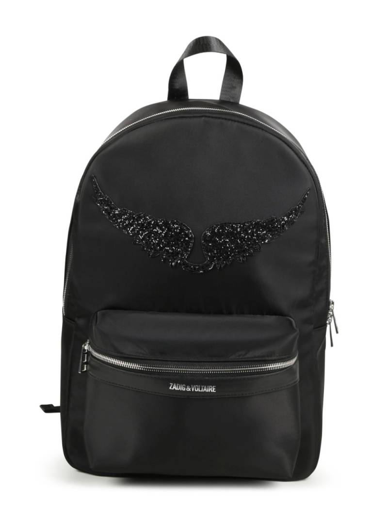 Zadig & Voltaire Kids glitter-detail backpack - Black von Zadig & Voltaire Kids