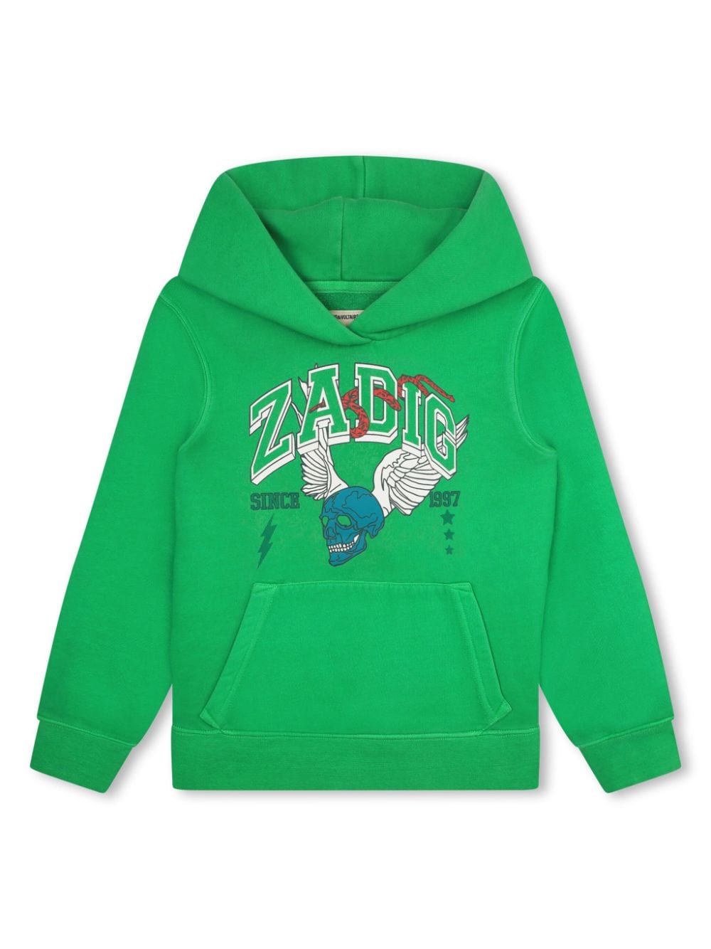 Zadig & Voltaire Kids graphic-print cotton hoodie - Green von Zadig & Voltaire Kids