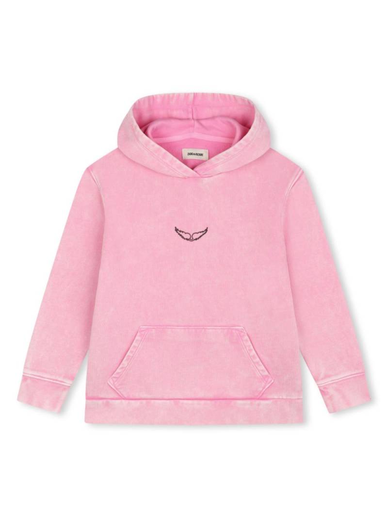 Zadig & Voltaire Kids graphic-print hoodie - Pink von Zadig & Voltaire Kids