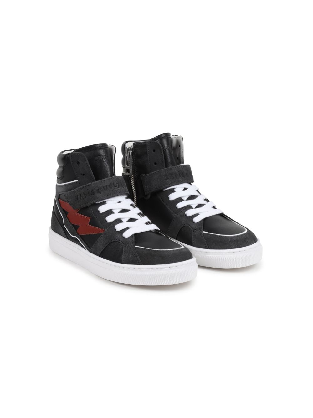 Zadig & Voltaire Kids leather sneakers - Black von Zadig & Voltaire Kids