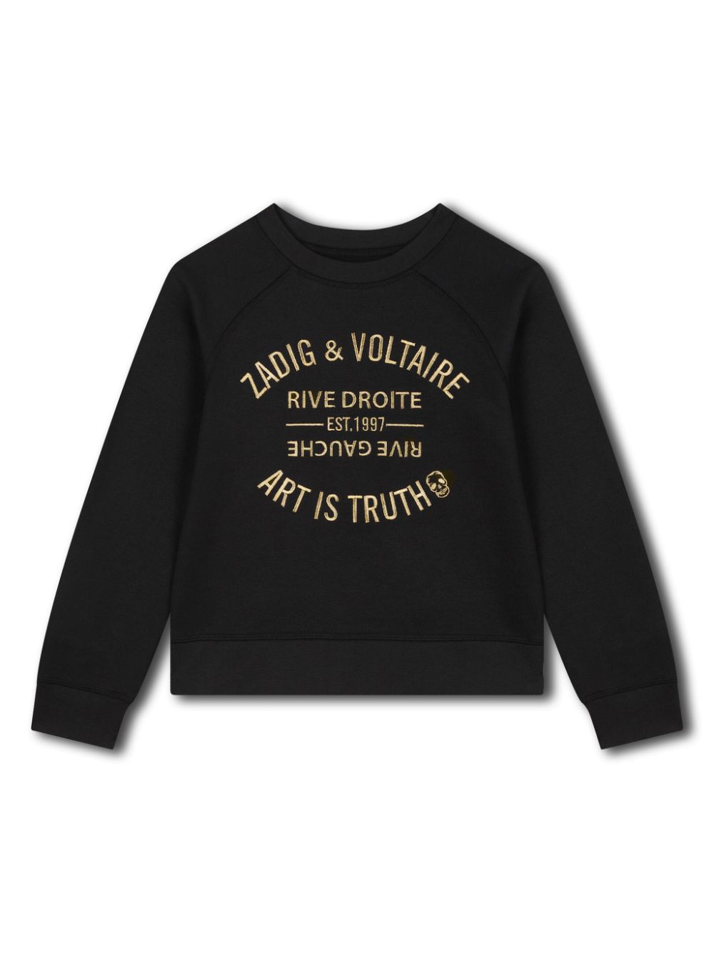 Zadig & Voltaire Kids logo-embroidery sweatshirt - Black von Zadig & Voltaire Kids