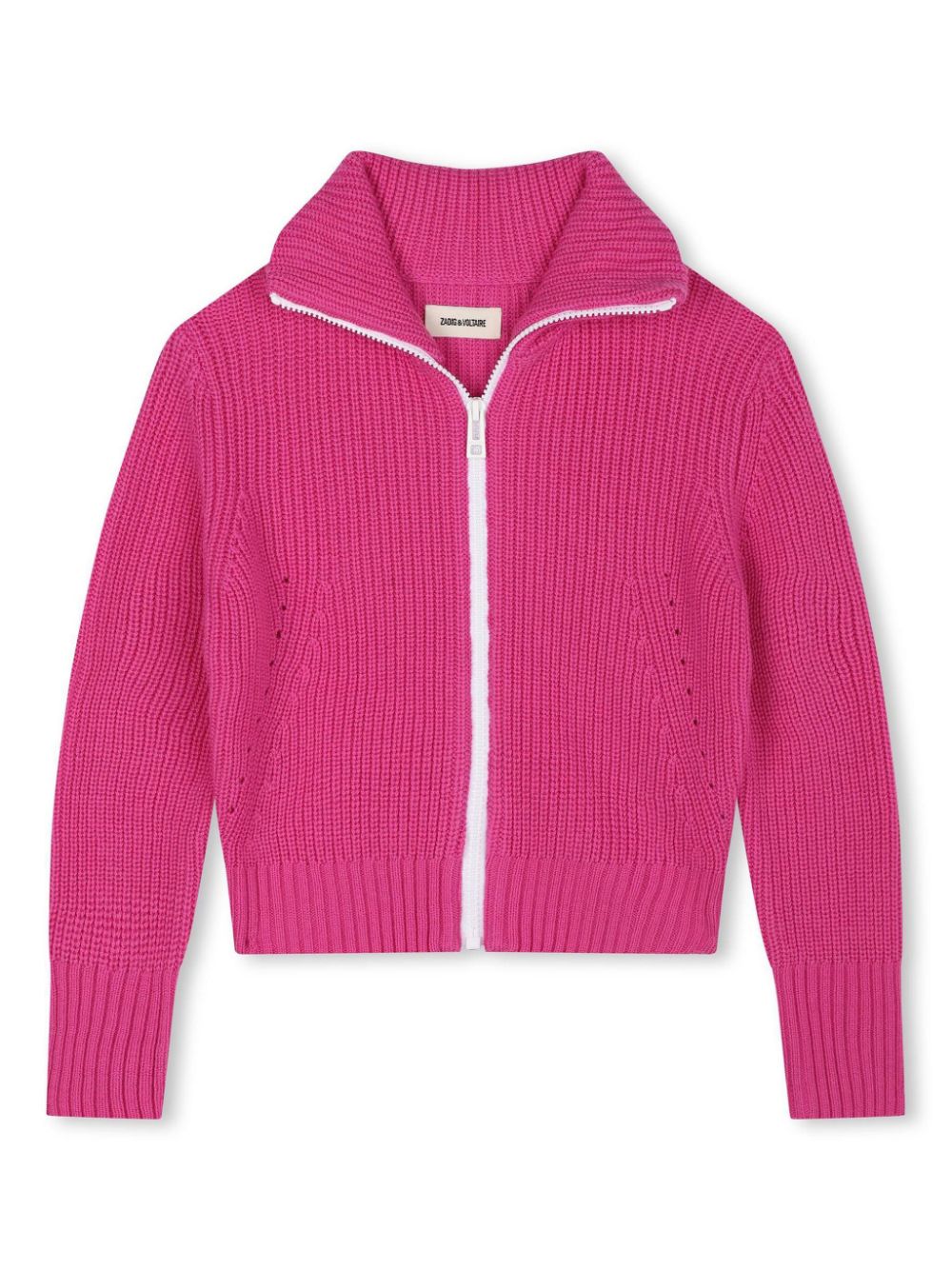 Zadig & Voltaire Kids logo-intarsia cardigan - Pink von Zadig & Voltaire Kids