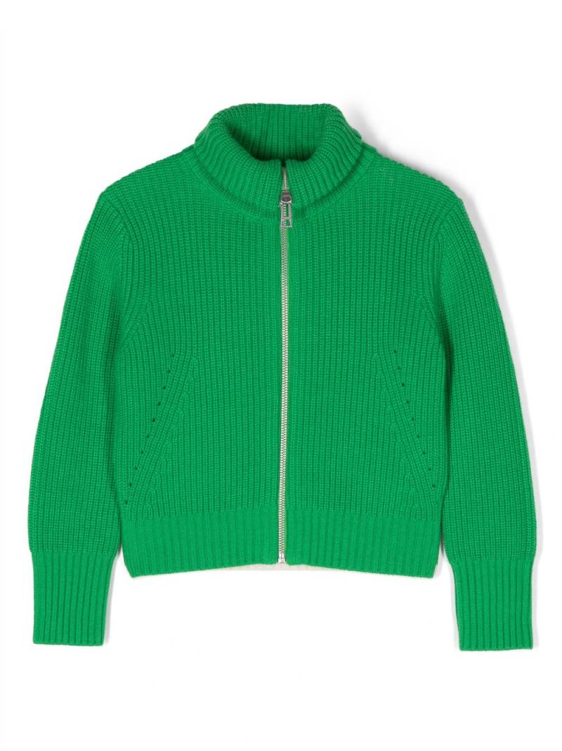 Zadig & Voltaire Kids logo-intarsia knitted jumper - Green von Zadig & Voltaire Kids