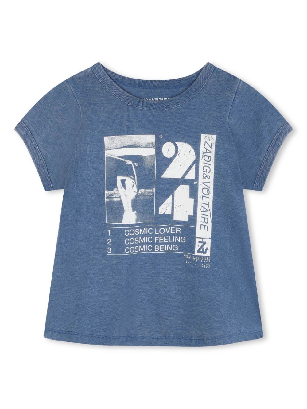 Zadig & Voltaire Kids logo-print T-shirt - Blue von Zadig & Voltaire Kids