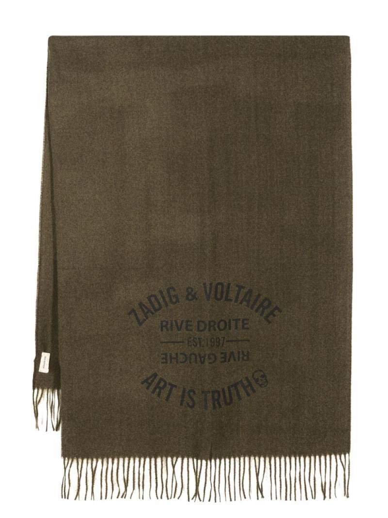 Zadig & Voltaire Kids logo-print scarve - Green von Zadig & Voltaire Kids