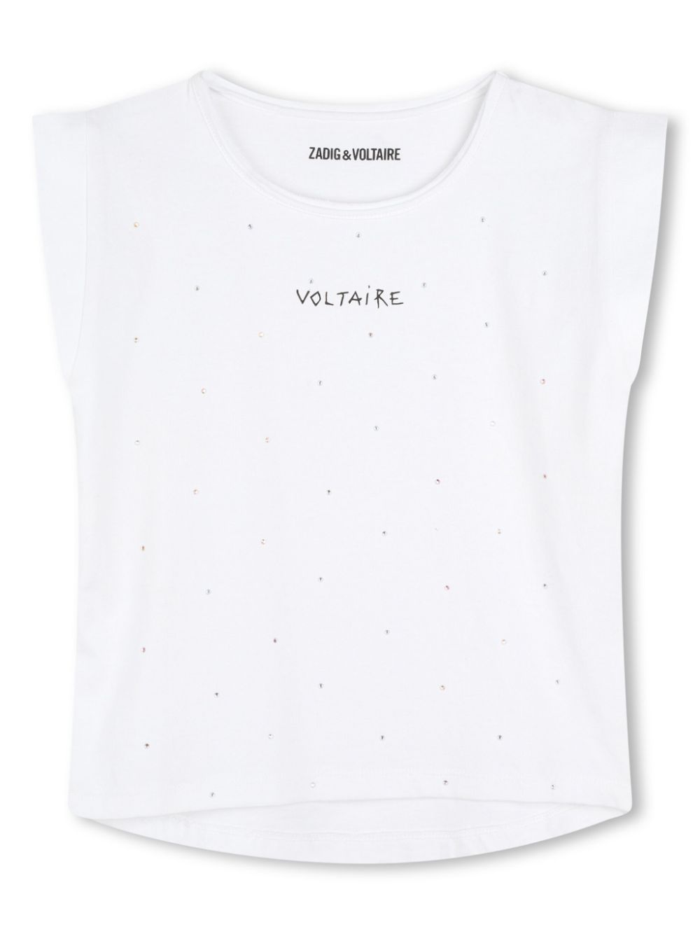 Zadig & Voltaire Kids logo-print sleveeless t-shirt - White von Zadig & Voltaire Kids