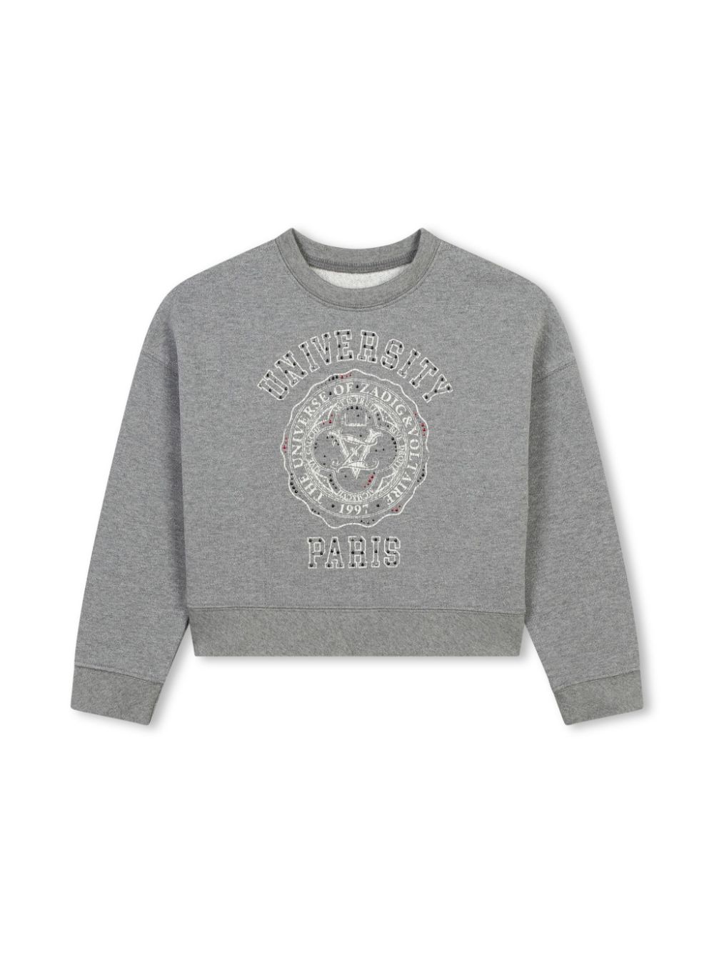 Zadig & Voltaire Kids logo-print sweatshirt - Grey von Zadig & Voltaire Kids