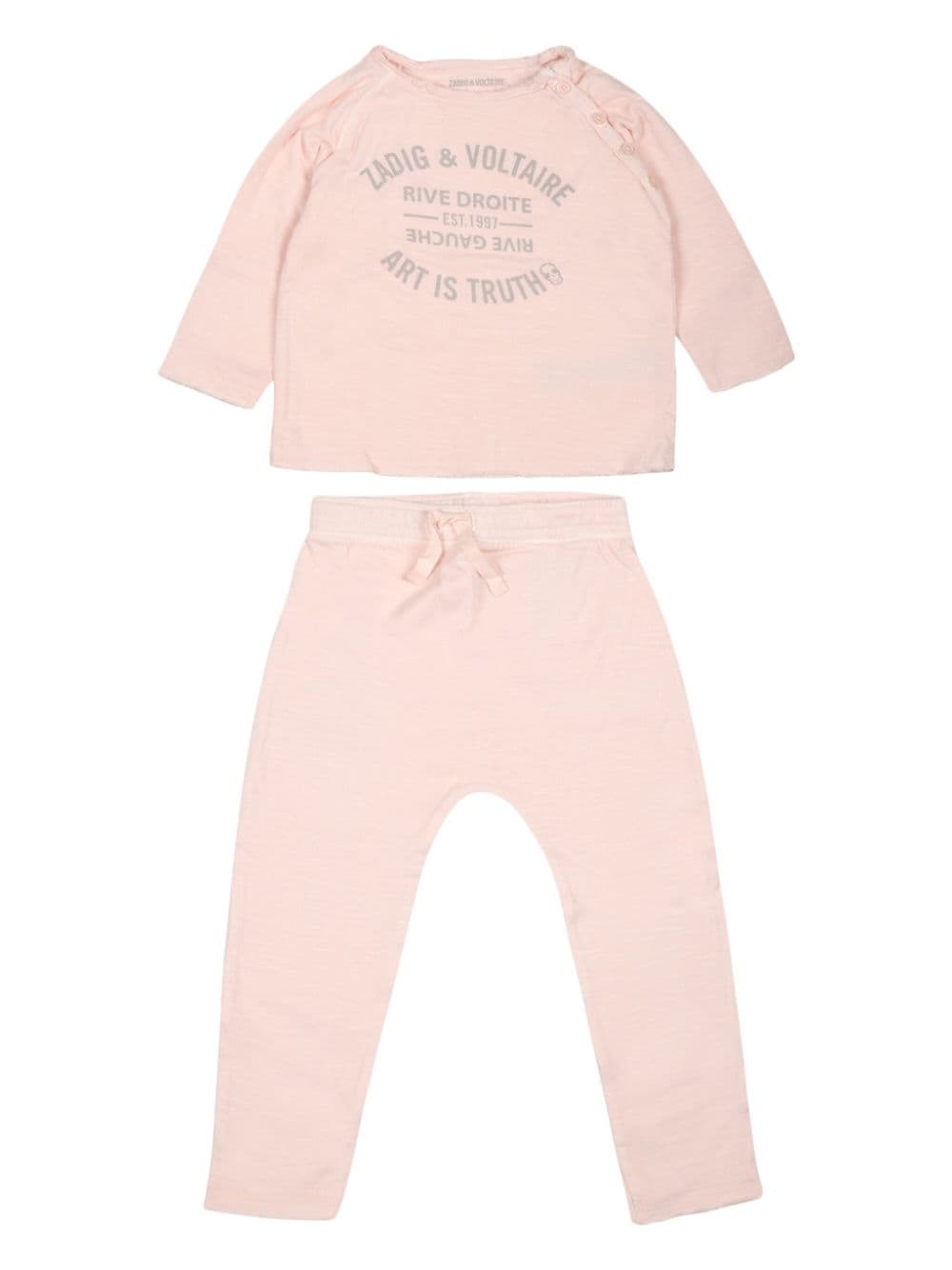 Zadig & Voltaire Kids logo-print tracksuit set - Pink von Zadig & Voltaire Kids