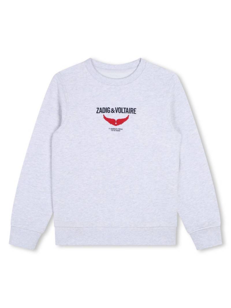 Zadig & Voltaire Kids logo sweatshirt - Grey von Zadig & Voltaire Kids