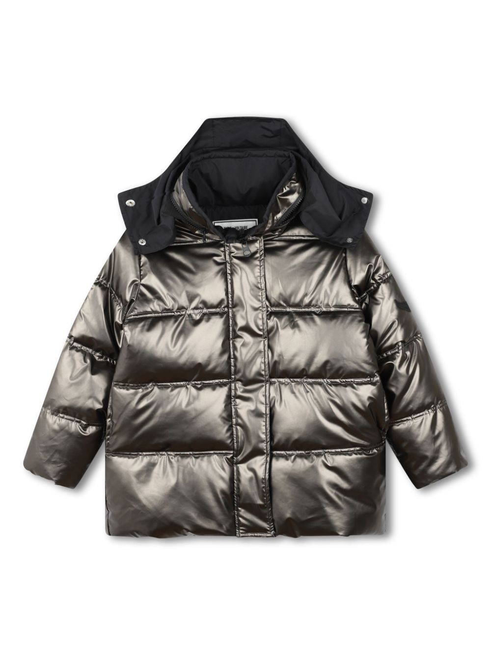 Zadig & Voltaire Kids metallic-effect hooded padded jacket von Zadig & Voltaire Kids