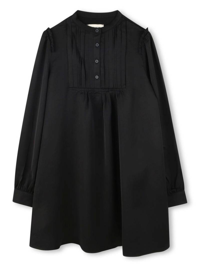 Zadig & Voltaire Kids pleat detail shirt dress - Black von Zadig & Voltaire Kids