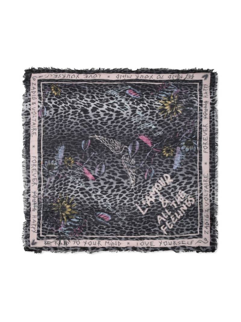 Zadig & Voltaire Kids printed scarf - Grey von Zadig & Voltaire Kids