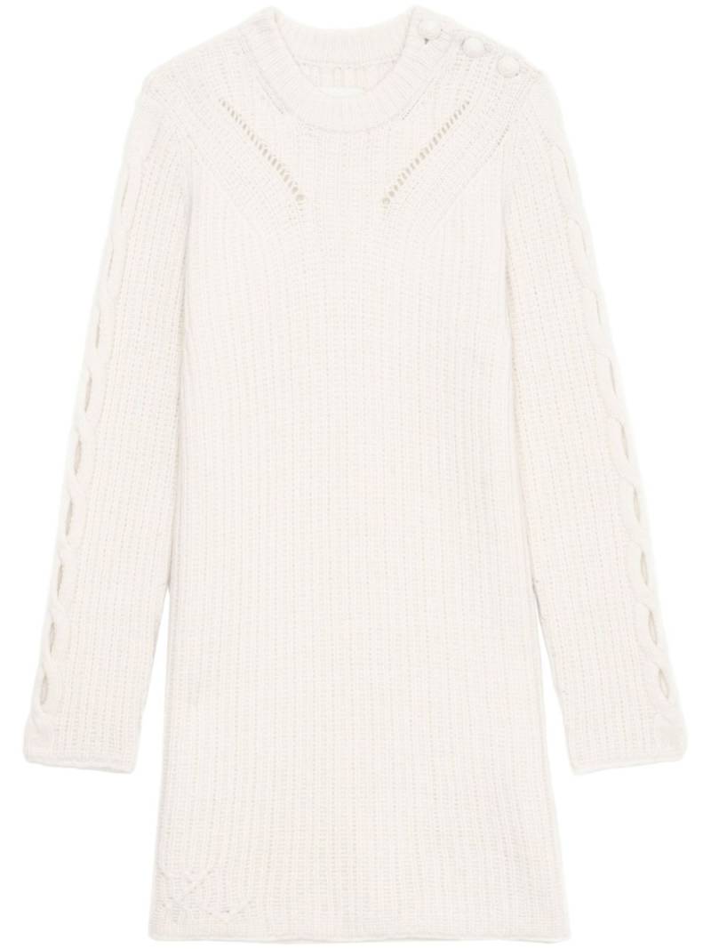 Zadig&Voltaire Alky knitted mini dress - White von Zadig&Voltaire