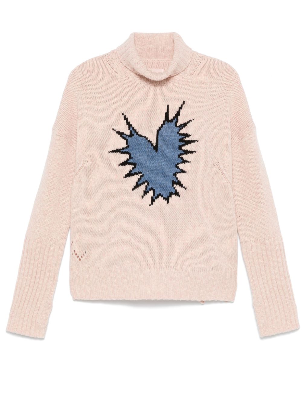 Zadig&Voltaire Alma Spiked Heart sweater - Pink von Zadig&Voltaire