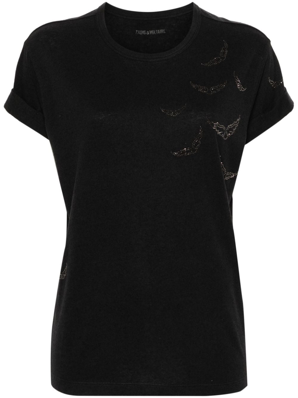 Zadig&Voltaire Anya wings-appliqué T-shirt - Black von Zadig&Voltaire