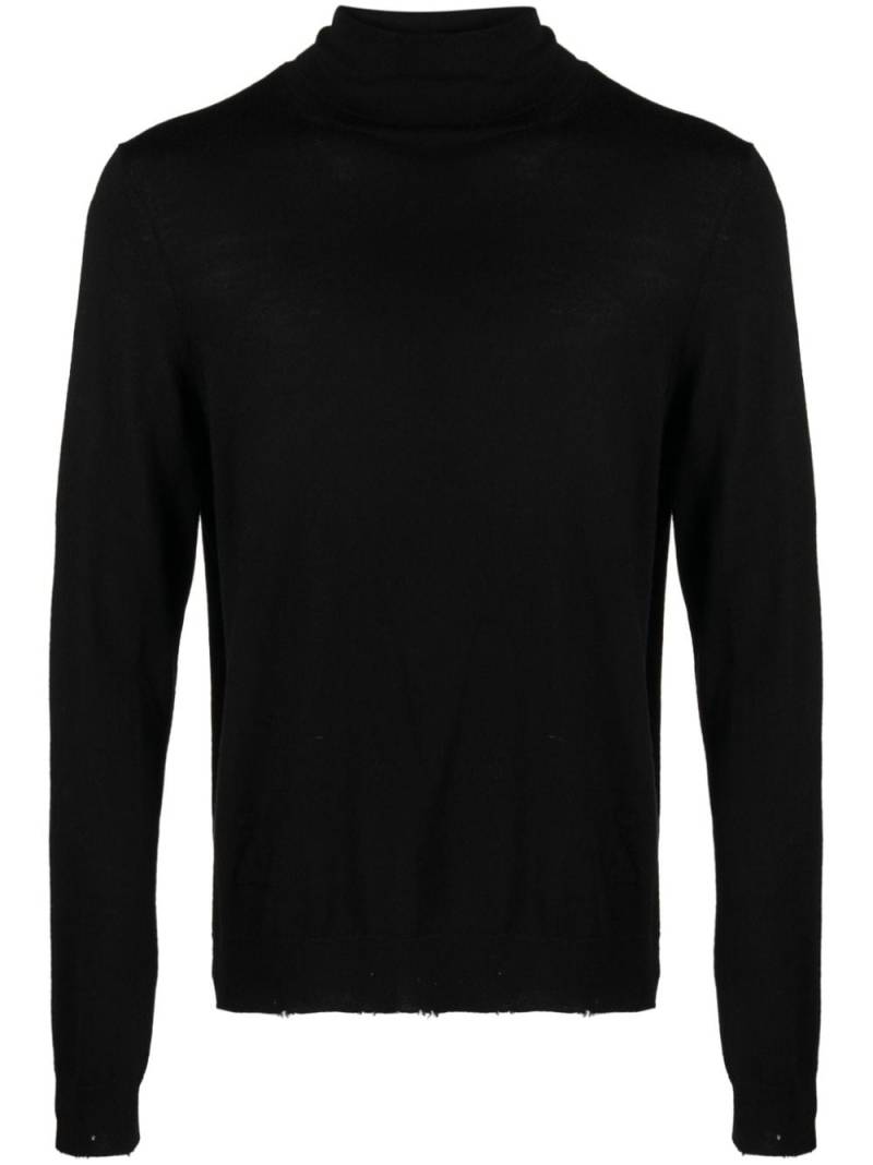 Zadig&Voltaire Bobby fine-ribbed raw-cut jumper - Black von Zadig&Voltaire