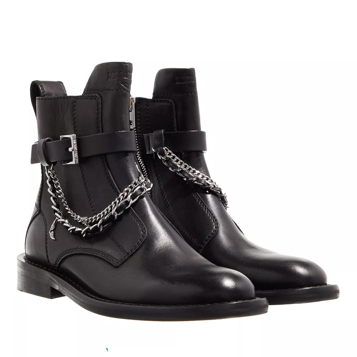 Zadig & Voltaire Boots & Stiefeletten - Laureen High Silk Lambskin - Gr. 40 (EU) - in Schwarz - für Damen von Zadig & Voltaire