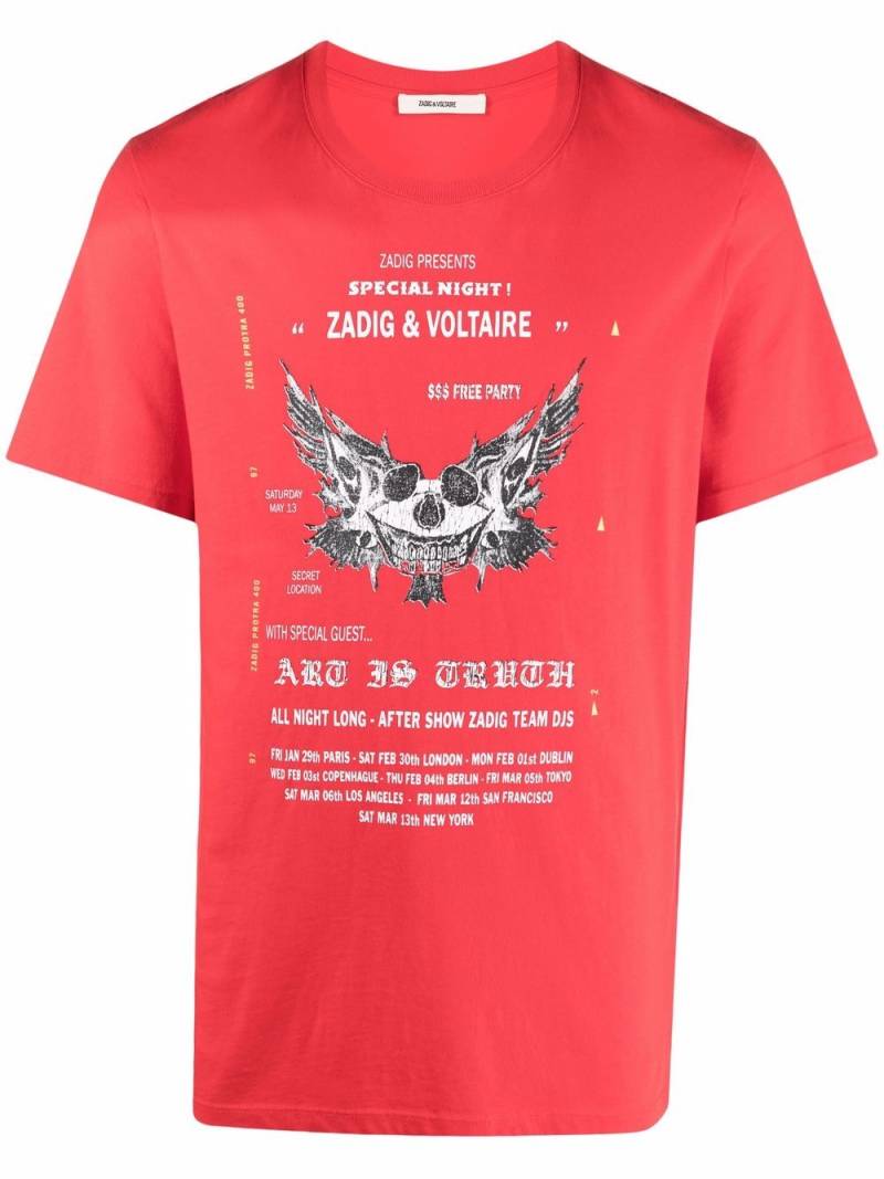 Zadig&Voltaire Courtney graphic print T-shirt - Red von Zadig&Voltaire