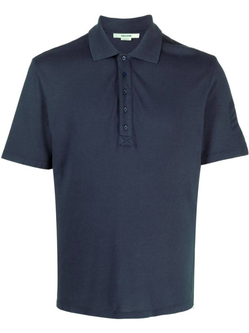 Zadig&Voltaire Dimitri cotton polo shirt - Blue von Zadig&Voltaire