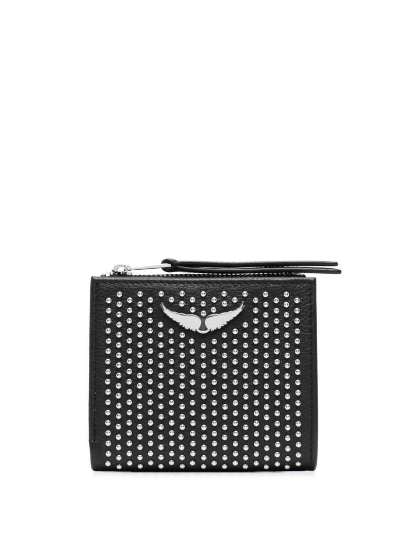 Zadig&Voltaire Dotted Swiss leather wallet - Black von Zadig&Voltaire