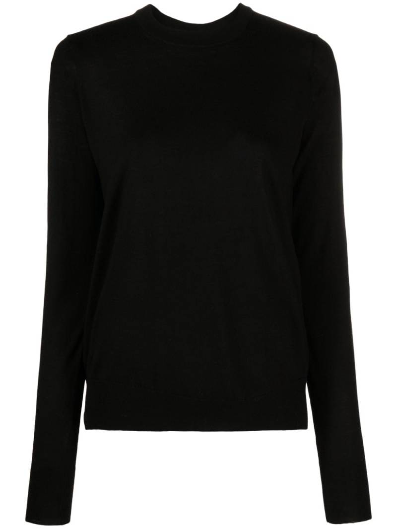 Zadig&Voltaire Emma asymmetric rear-slit wool jumper - Black von Zadig&Voltaire