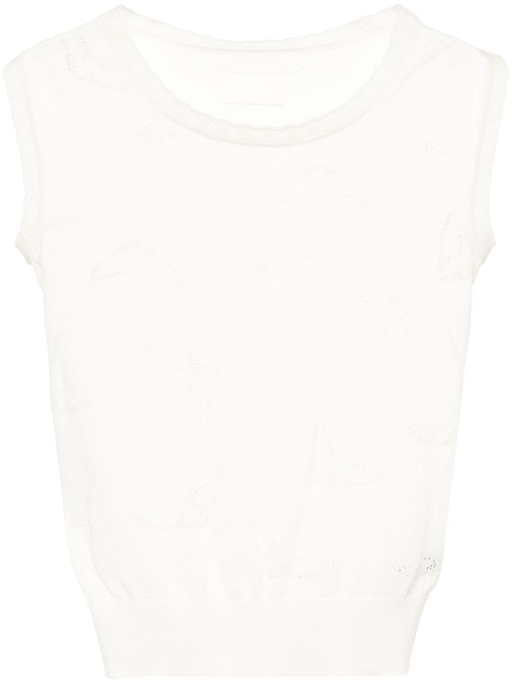 Zadig&Voltaire Emmyl pointelle-knit sleeveless jumper - Neutrals von Zadig&Voltaire