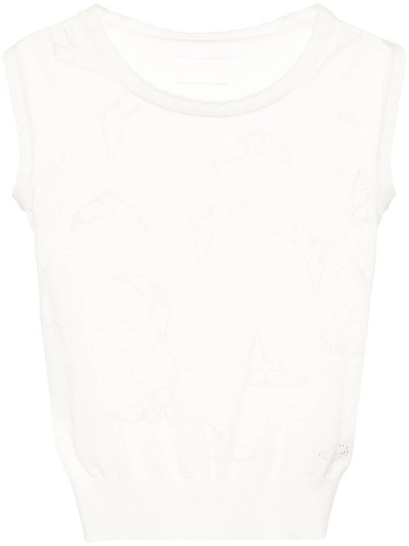 Zadig&Voltaire Emmyl pointelle-knit sleeveless jumper - Neutrals von Zadig&Voltaire