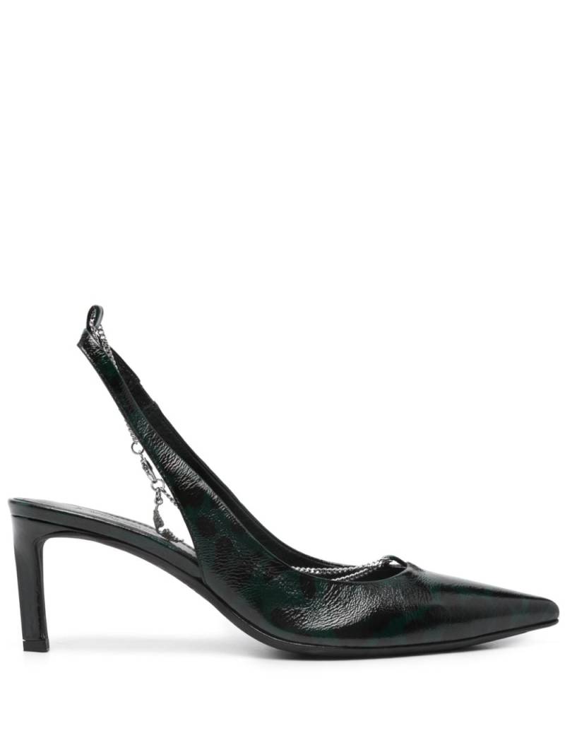 Zadig&Voltaire First Night Court 68mm leather pumps - Green von Zadig&Voltaire