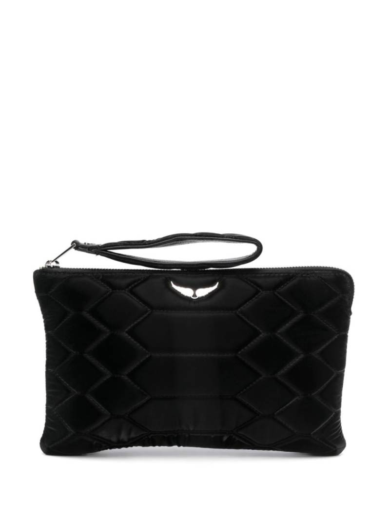 Zadig&Voltaire Galactic panelled clutch bag - Black von Zadig&Voltaire