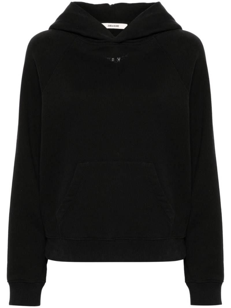 Zadig&Voltaire Georgy wings-appliqué hoodie - Black von Zadig&Voltaire