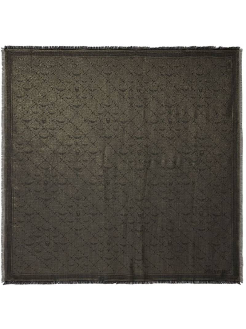 Zadig&Voltaire Glenn monogram scarf - Grey von Zadig&Voltaire