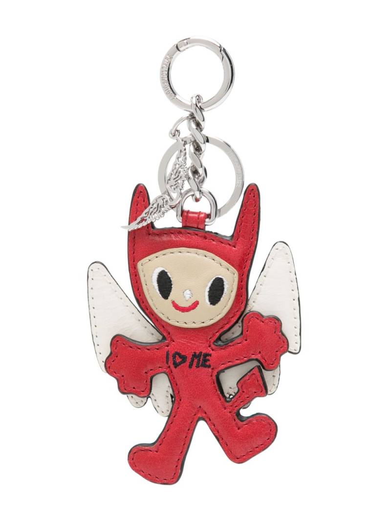 Zadig&Voltaire Happy Devil leather keyring - Red von Zadig&Voltaire