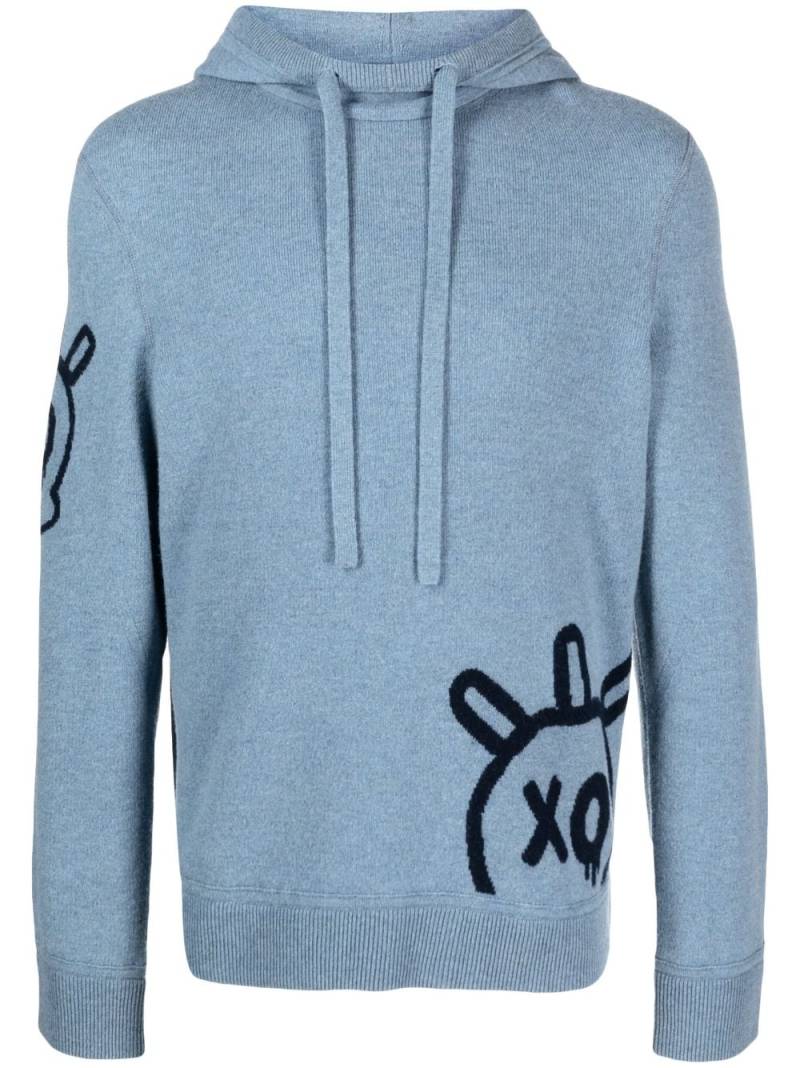 Zadig&Voltaire Hewitt drawstring merino hoodie - Blue von Zadig&Voltaire