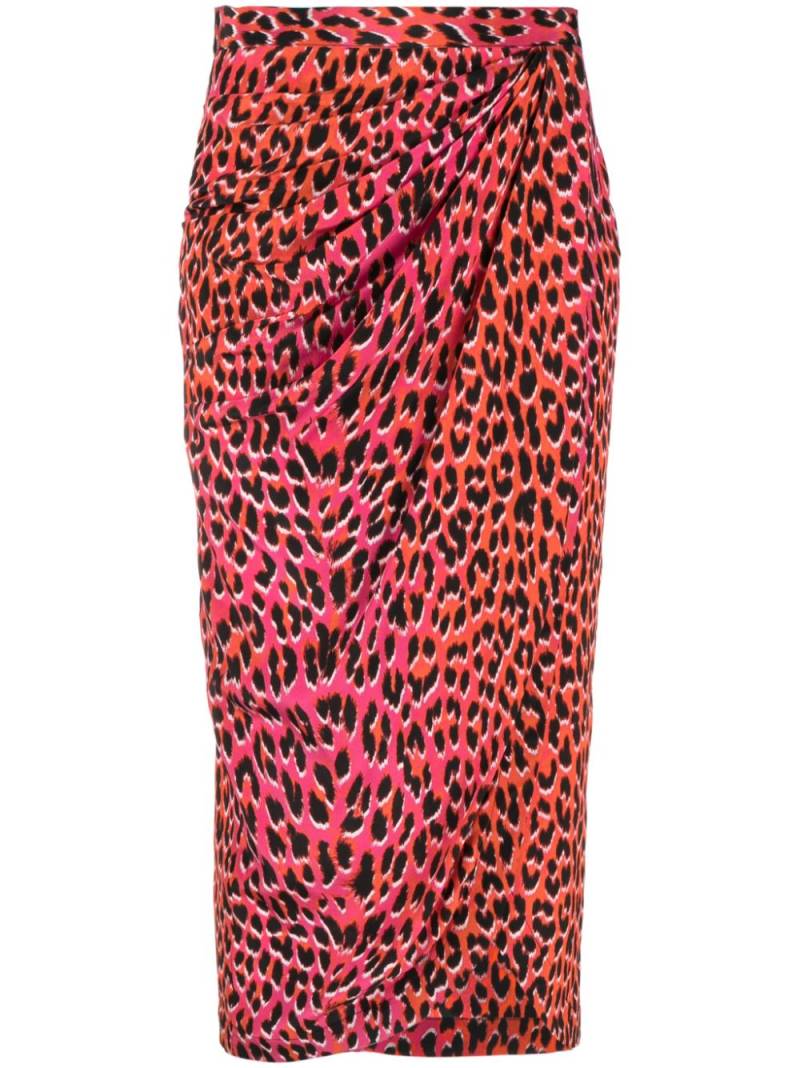 Zadig&Voltaire Jamelia leopard-print silk skirt - Pink von Zadig&Voltaire