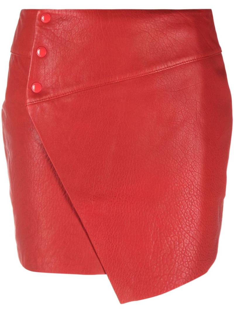 Zadig&Voltaire Junko Cuir leather miniskirt - Red von Zadig&Voltaire