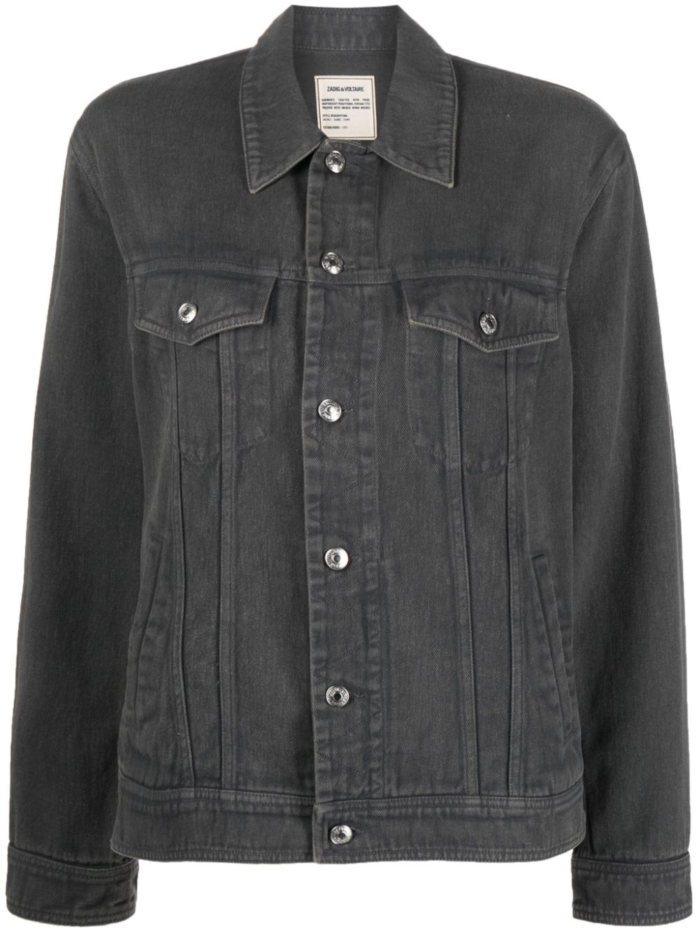 Zadig&Voltaire Kase organic cotton denim jacket - Grey von Zadig&Voltaire