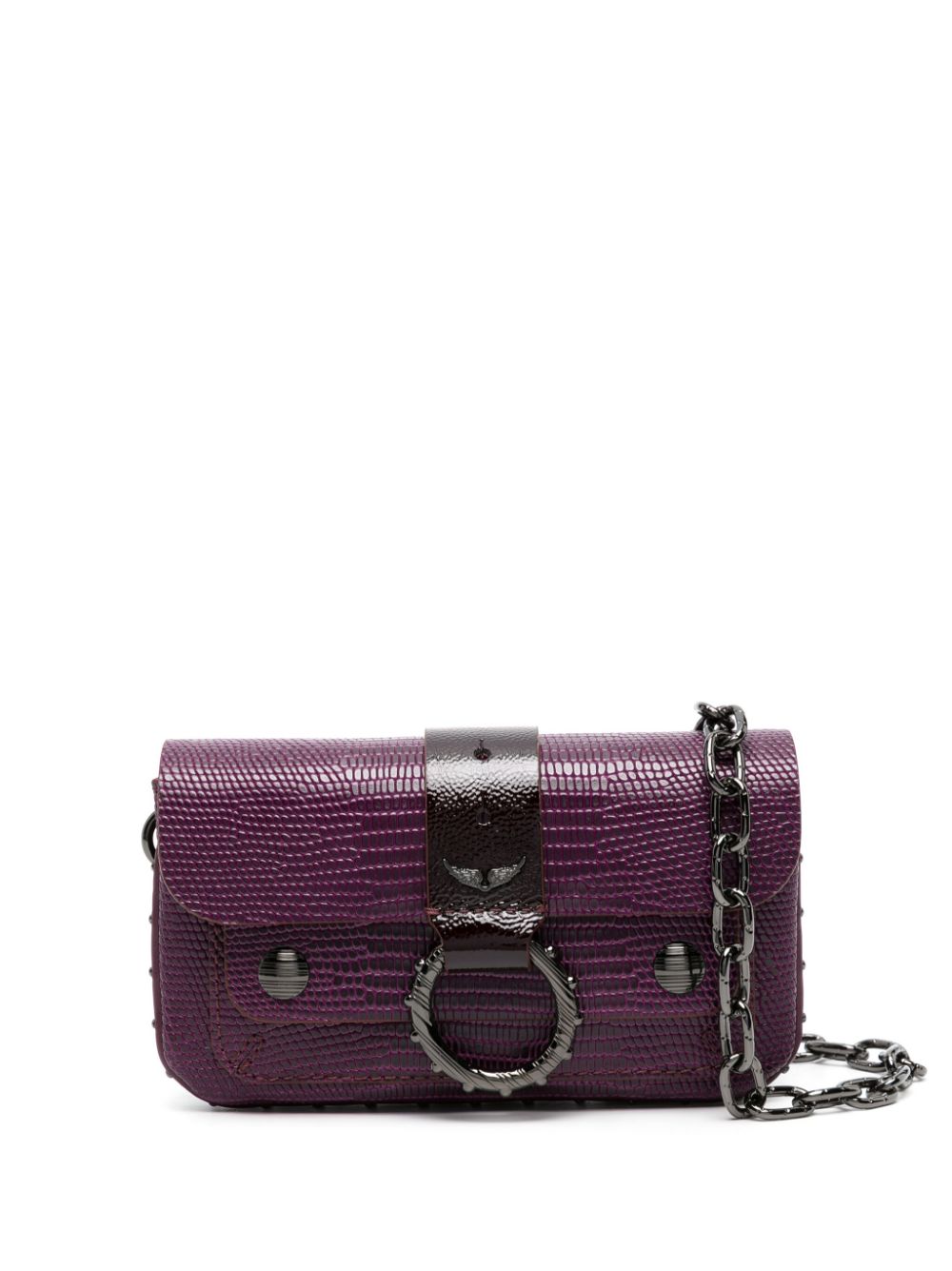 Zadig&Voltaire Kate Wallet lizard-embossed mini bag - Purple von Zadig&Voltaire