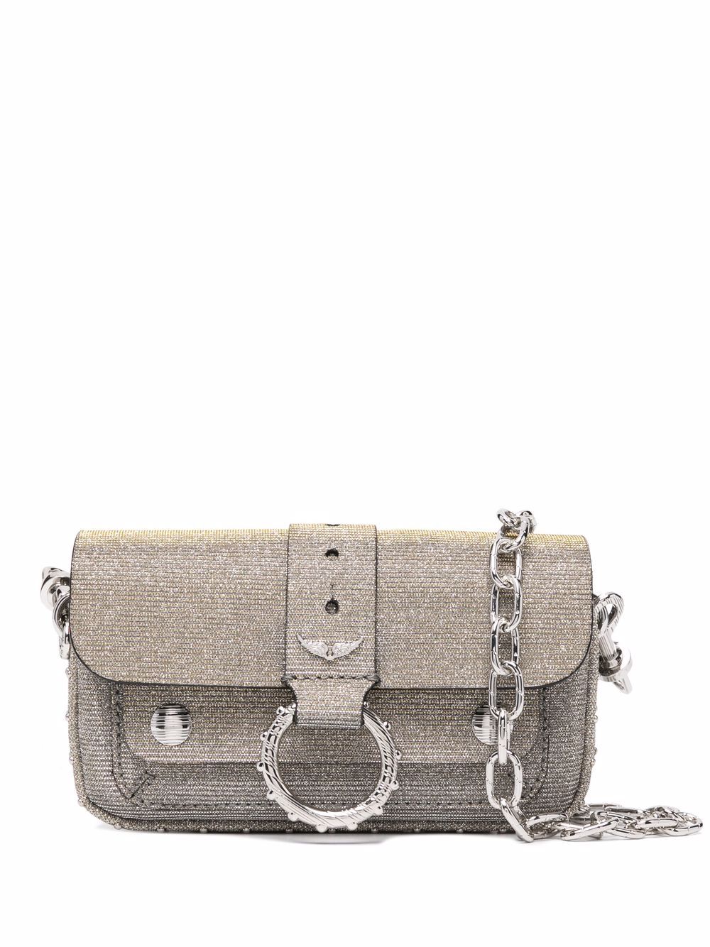 Zadig&Voltaire Kate sparkle clutch bag - Silver von Zadig&Voltaire