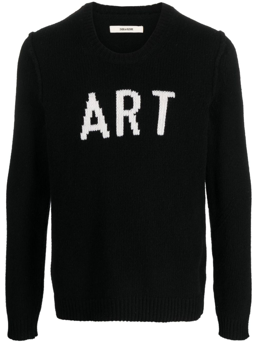 Zadig&Voltaire Kennedy intarsia-slogan wool jumper - Black von Zadig&Voltaire