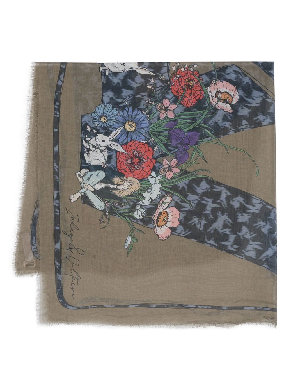 Zadig&Voltaire Kerry floral-print scarf - Green von Zadig&Voltaire