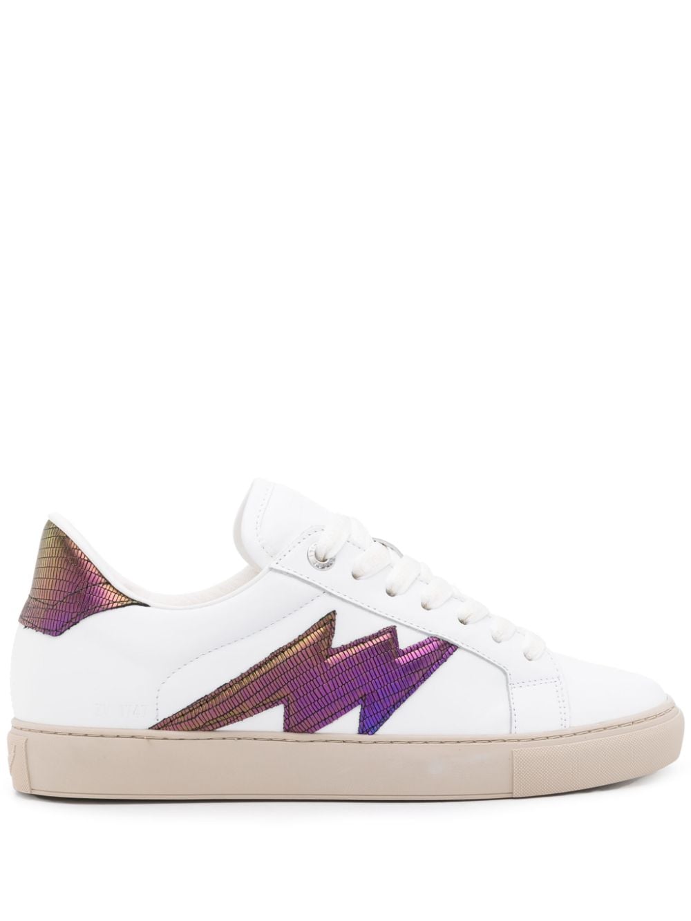 Zadig&Voltaire La Flash metal sneakers - White von Zadig&Voltaire