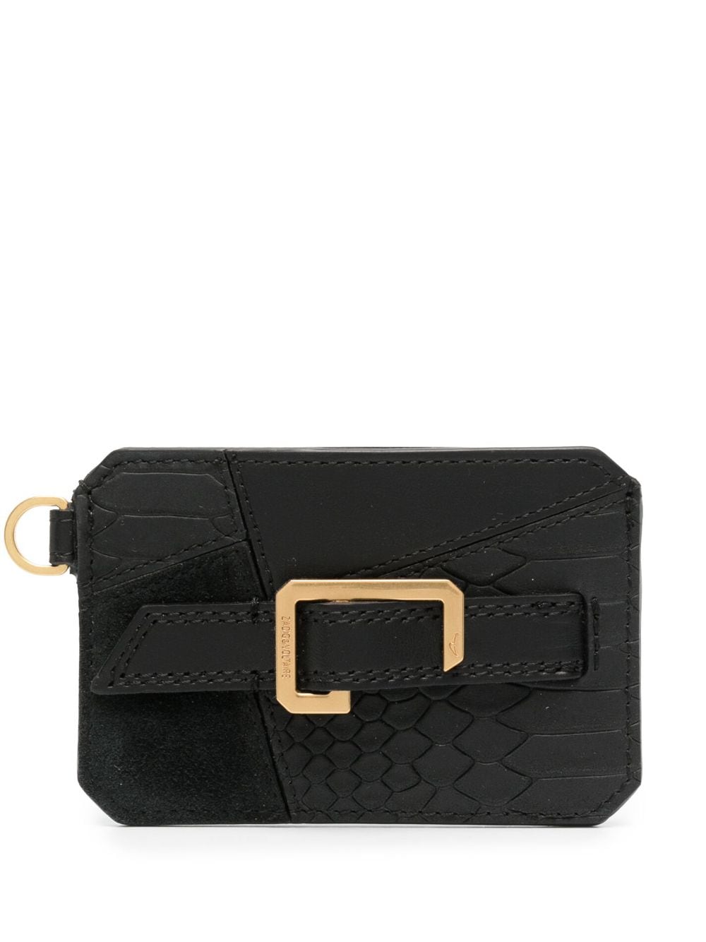 Zadig&Voltaire Le Cecilia textured card holder - Black von Zadig&Voltaire