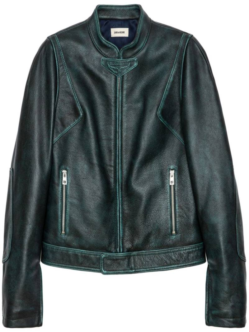 Zadig&Voltaire Loupa leather jacket - Green von Zadig&Voltaire