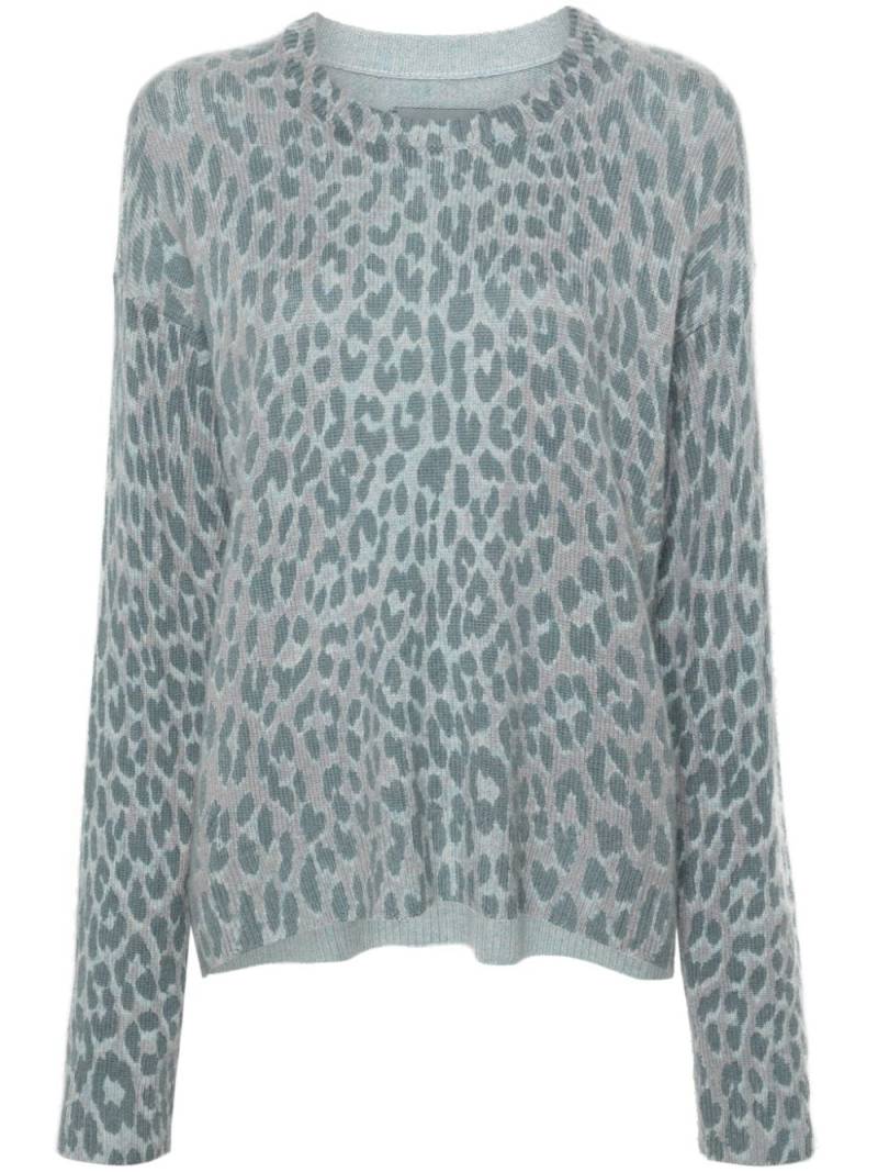 Zadig&Voltaire Markus leopard-print jumper - Blue von Zadig&Voltaire